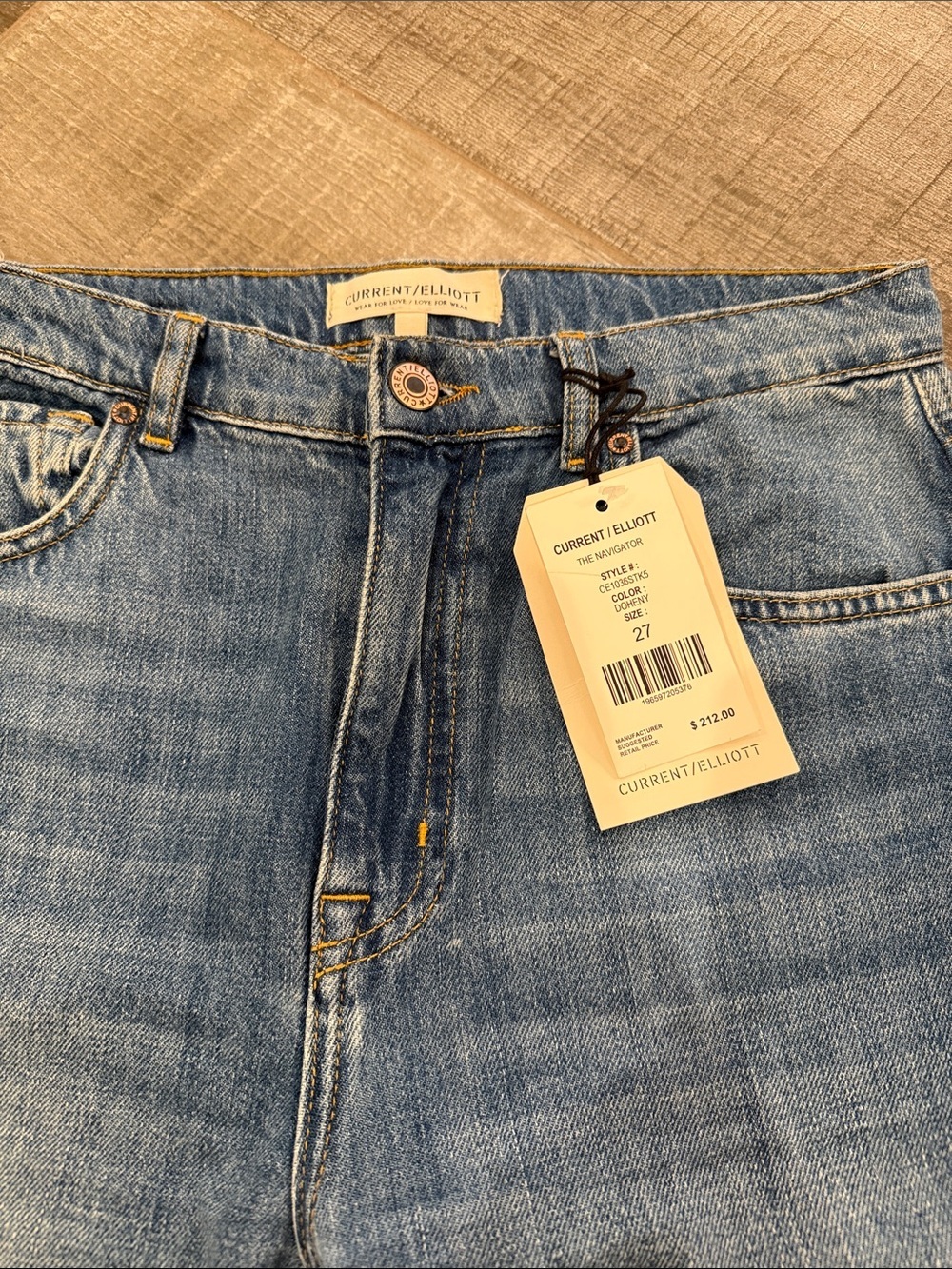 Current/Elliott DOHENY Wide-Leg Blue Denim Jeans size 27 - Picture 2 of 9